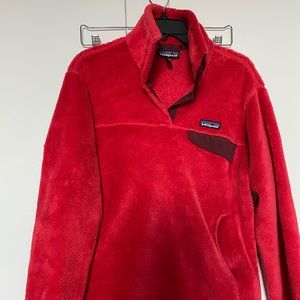 Red Patagonia Snap Fleece - M